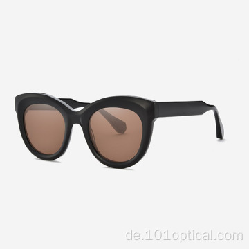 Cat Eye Runde Acetat Damensonnenbrille